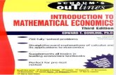 Schaum's Easy Outline Of Introduction To Mathematical Economics, easy Mathematical Economics, Mathematical Economics
