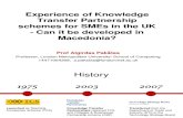Experience of Knowledge Transfer Partnership schemes for SMEs in the UK - Can it be developed in Macedonia?