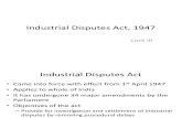 Unit 3 Industrial Disputes Act, 1947