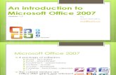 An Introduction to Microsoft Office 2007 - Lecture V1.2