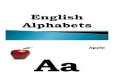 English Alphabets with Words & Un-Animated Images For Kids & Children
