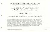 Administration Manual Shenandoah Lodge #258, Order of the Arrow: Section 3 - Lodge Committees