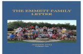 Emmett Family Letter October 2012