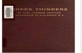 Greek Thinkers III - Gomperz (1905)
