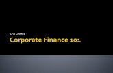Corporate Finance 101