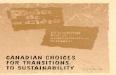 Projet de société: Planning for a Sustainable Future - Canadian Choices for Transitions to Sustainability