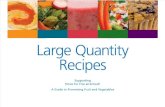 Large Group Recipes: A Guide For Promoting Fruits and Vegetables