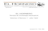 Revista El Hornero, Volumen 2, N°1, 1920