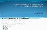 Dimensions & Patterns of Communication
