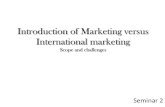International Marketing Versus Marketing - Seminar (2)