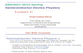 Lecture 1 - 4521semiconductor Device Physics Course Outline-2012 Spring