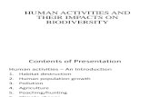 Human Activities and Their Impacts on Biodiversity