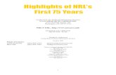 Highlights of NRL’s First 75 Years