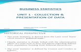 Unit I-chapter 1-Collection & Presentation of Data