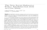 The New Soviet Defensive Policy Khalkhin Gol 1939 as Case Study
