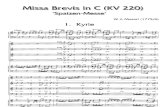 Mozart - K220, Mass in C 'Spatzenmesse' Partituras - Voces+Piano[Completa]