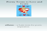 Poetry Terms to Love and Learn