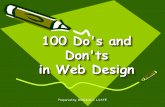 100 Do's and Don'ts