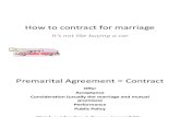 How to Contract for Marriage