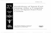 NUREG-1726 Predictions of Spent Fuel Heat Up After a Complete Loss of Spent Fuel Pool Coolant