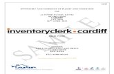 Inventory Clerk Cardiff Sample Inventory 2012