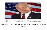 Ron Paul for President - Official Political Program 2012