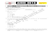 AIEEE 2012 Question Paper and Solution