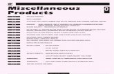 SECTION 00 Miscellaneous Products