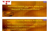Family Welfare Program & Population Policy