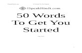 50 Words to Get You Started Booklet