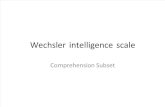 Wechsler Scale for Intelligence