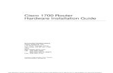 Cisco - 1700 Router Hardware Installation Guide
