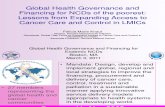 Global Health Governance and Financing for NCDs of the Poorest 030311