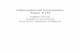 International Economics x Topic 4 T