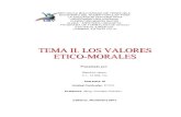Tema II. Valores Eticos Morales