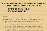 Corporate Governance Values and Ethics