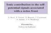 Ionic Contribution to the Self-potential Signals Associated With