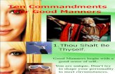 10 Commandments of Manners