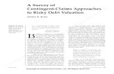 00 01 04 a Survey of Contingent Claims Approaches to Risky Debt Valuation