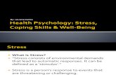 Health Psychology Stress, Coping Skills & Well-being