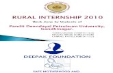 DEEPAK FOUNDATION Rural Intership 2010 Report of TARIQ SINDHI