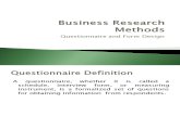 06BRM Questionnaire and Form Design