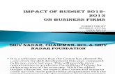 Impact of Budget Ppt