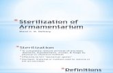 Sterilization of Armamentarium