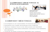Company Meetings & Proceedings