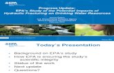 Progress Update: EPA's Study of the Potential Impacts of Hydraulic Fracturing on Drinking Water Resources, January 2012