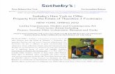 Sotheby's to Offer Property from the Estate of Theodore J. Forstmann - Spring 2012