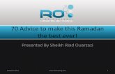 70 Advice for Ramadan