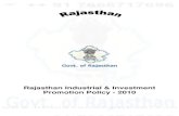 Rajasthan Industrial & Investment Promotion Policy 2010