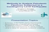 Methods to Analyze Petroleum Pipelines Subjected to a Contingency Level Earthquake